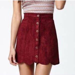 Kendall & Kylie Red A-Line Mini Skirt Casual